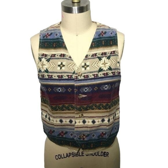 Vivaldi Jackets & Blazers - Vintage 90's Vest By Vivaldi Jeanswear M